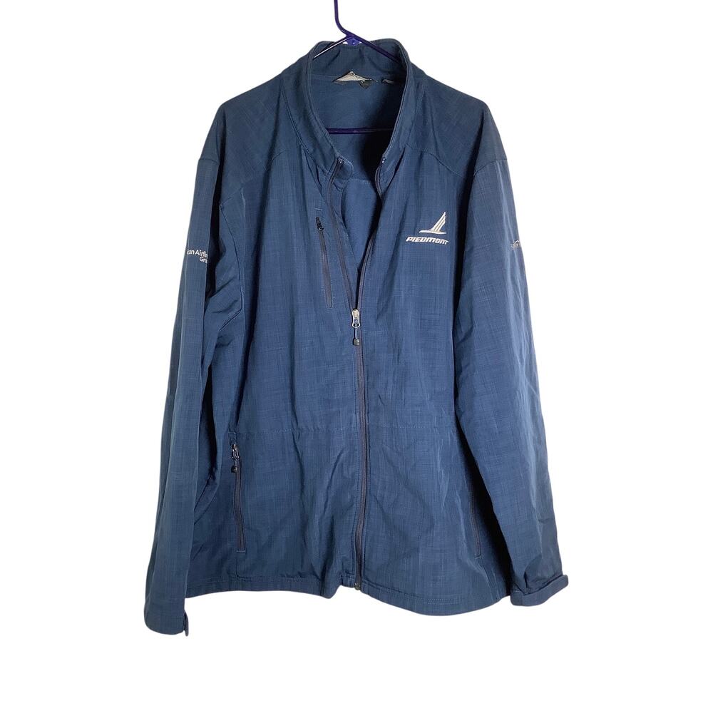 Eddie Bauer Men's 4XL Blue PIEDMONT Full-Zip Windbreaker Jacket Gorpcore HR10-32